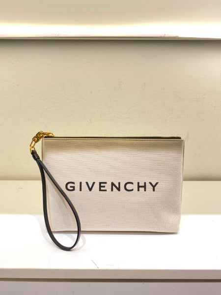 Givenchy White Printed Pouch