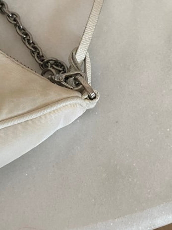 Prada Off White Nylon Re-Edition 2005 Bag