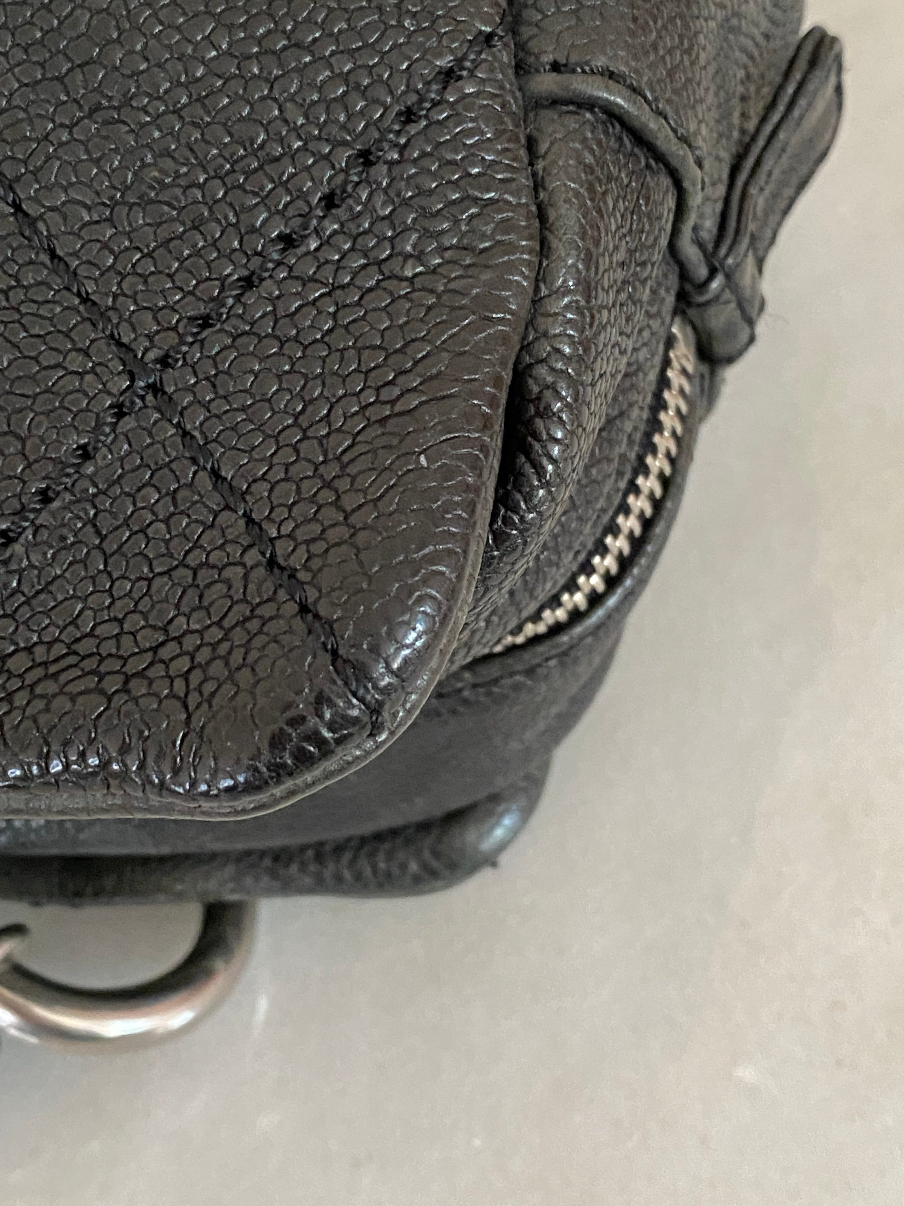 Chanel Black Distressed Outdoor Ligne Bag