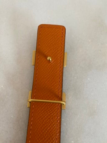 Hermes Bicolor Thin Reversible Belt