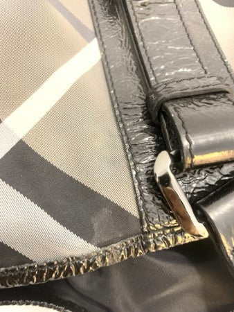 Burberry Black Beat Check Shoulder Bag