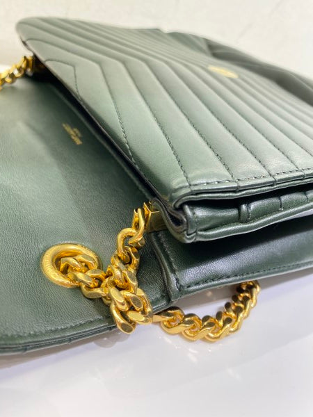 YSL Green Sulpice Medium Shoulder Bag