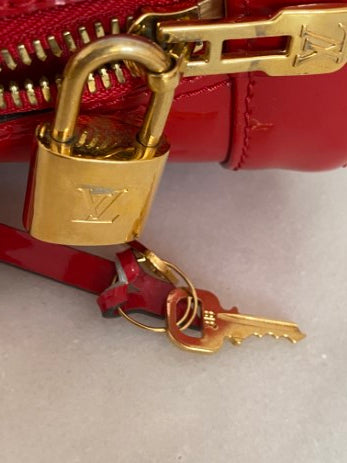 Louis Vuitton Red Monogram Vernis Alma BB Bag