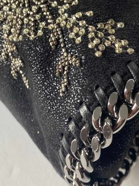 Stella Mccartney Black Floral Falabella Bag