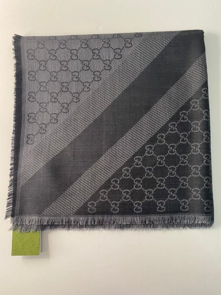 Gucci Dark Grey GG Scarf