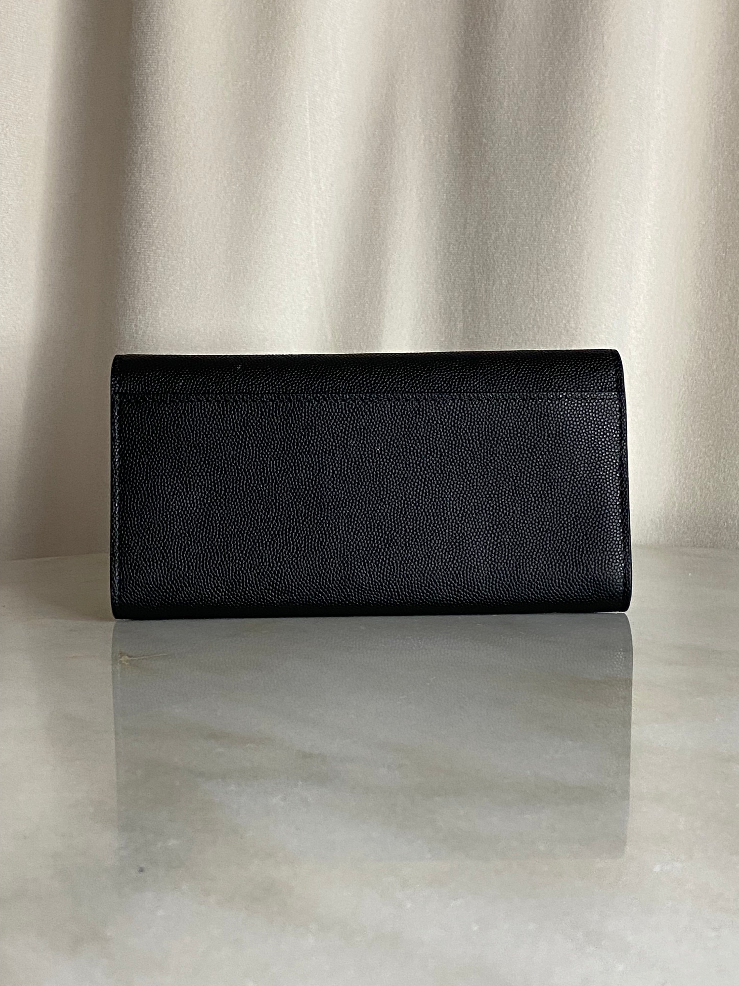 Burberry Black TB Long Wallet