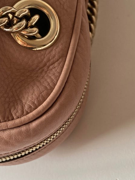 Gucci Pink Camera Soho Neiman Exclusion Double Chain Shoulder Bag