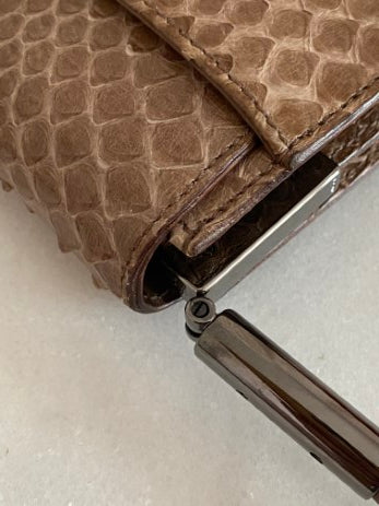 Gucci Brown Python Hobo Bag