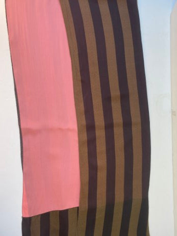 Fendi Bicolor Long Silk Scarf