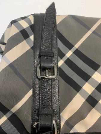 Burberry Black Beat Check Shoulder Bag