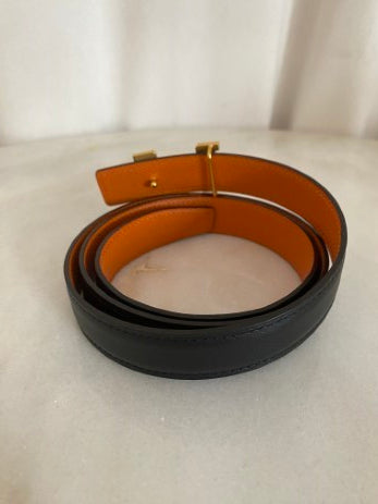 Hermes Bicolor Thin Reversible Belt