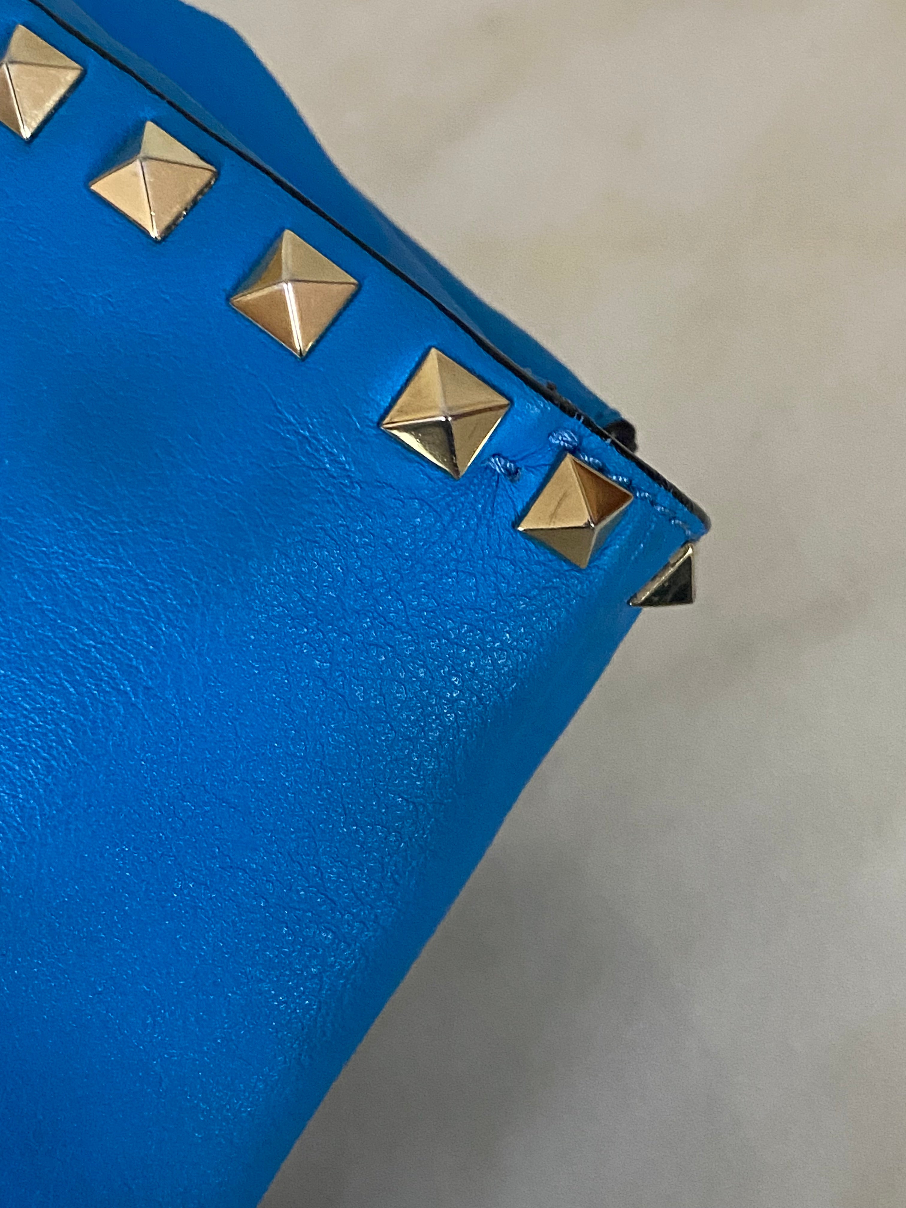 Valentino Light Blue Studded Crossbody Bag