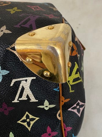 Louis Vuitton Black Multicolor Monogram Speedy 30 Bag