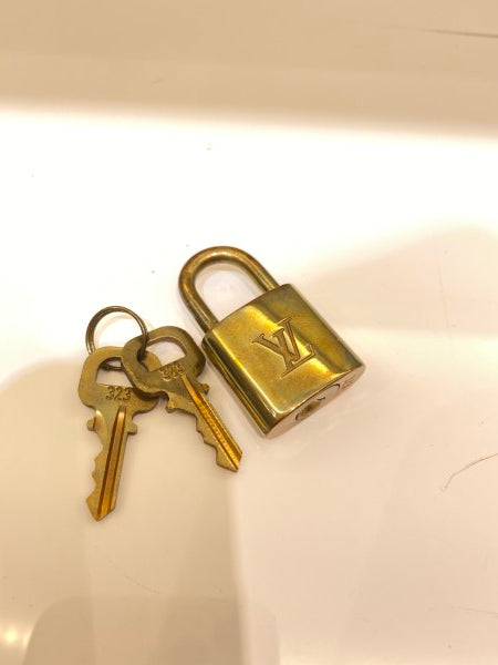 Louis Vuitton Brass Lock and Key Set