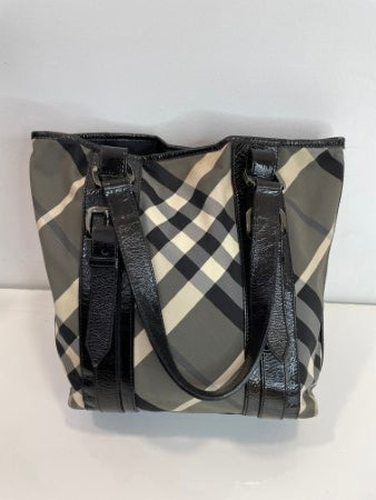 Burberry Black Beat Check Shoulder Bag