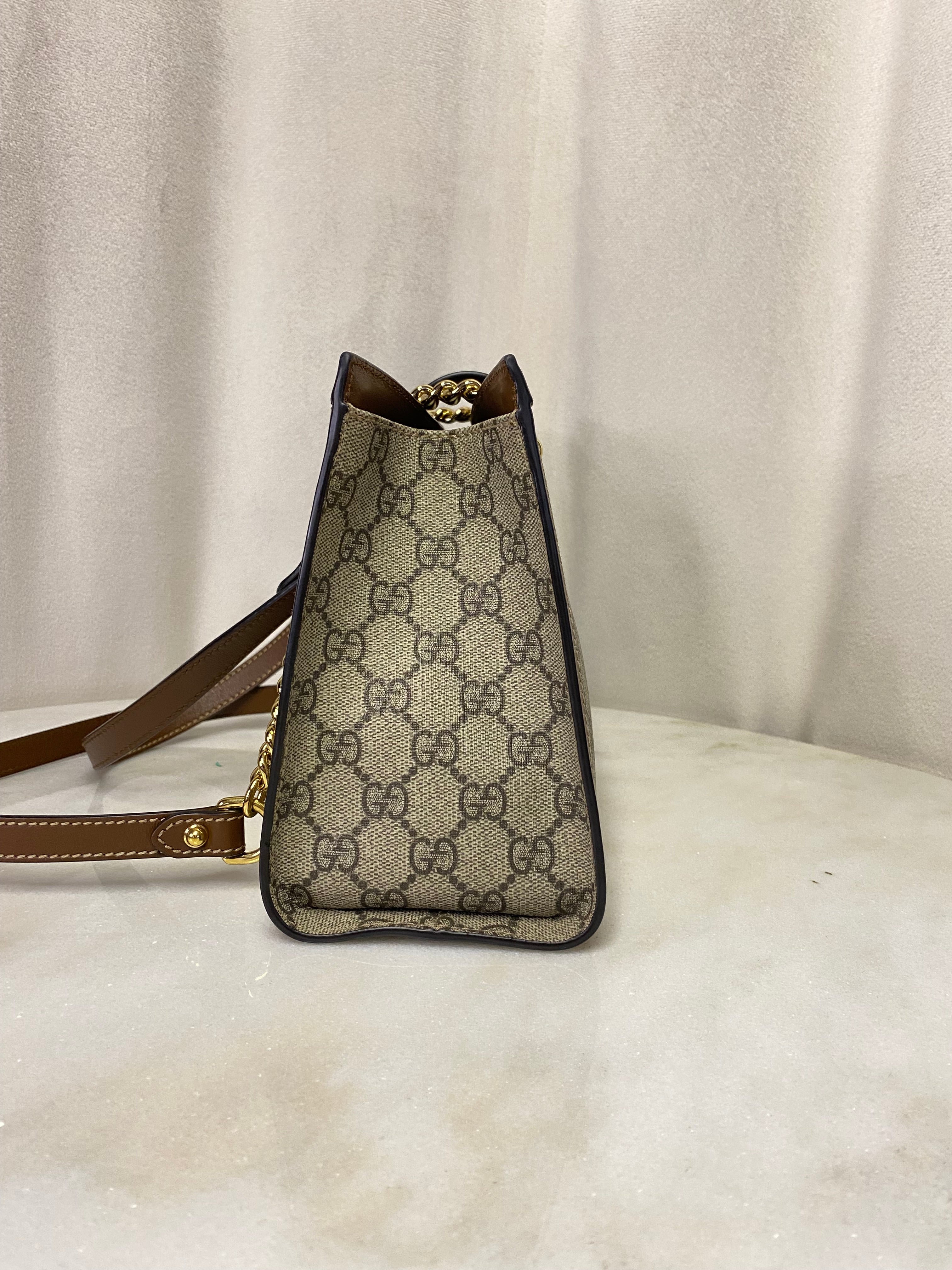 Gucci Bicolor Supreme GG Padlock Small Shoulder Bag