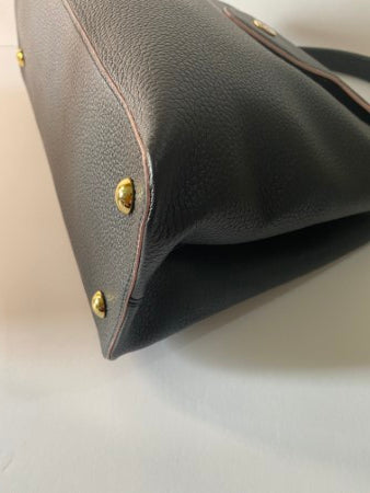 Louis Vuitton Black Capucine Tote MM Bag