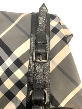 Burberry Black Beat Check Shoulder Bag