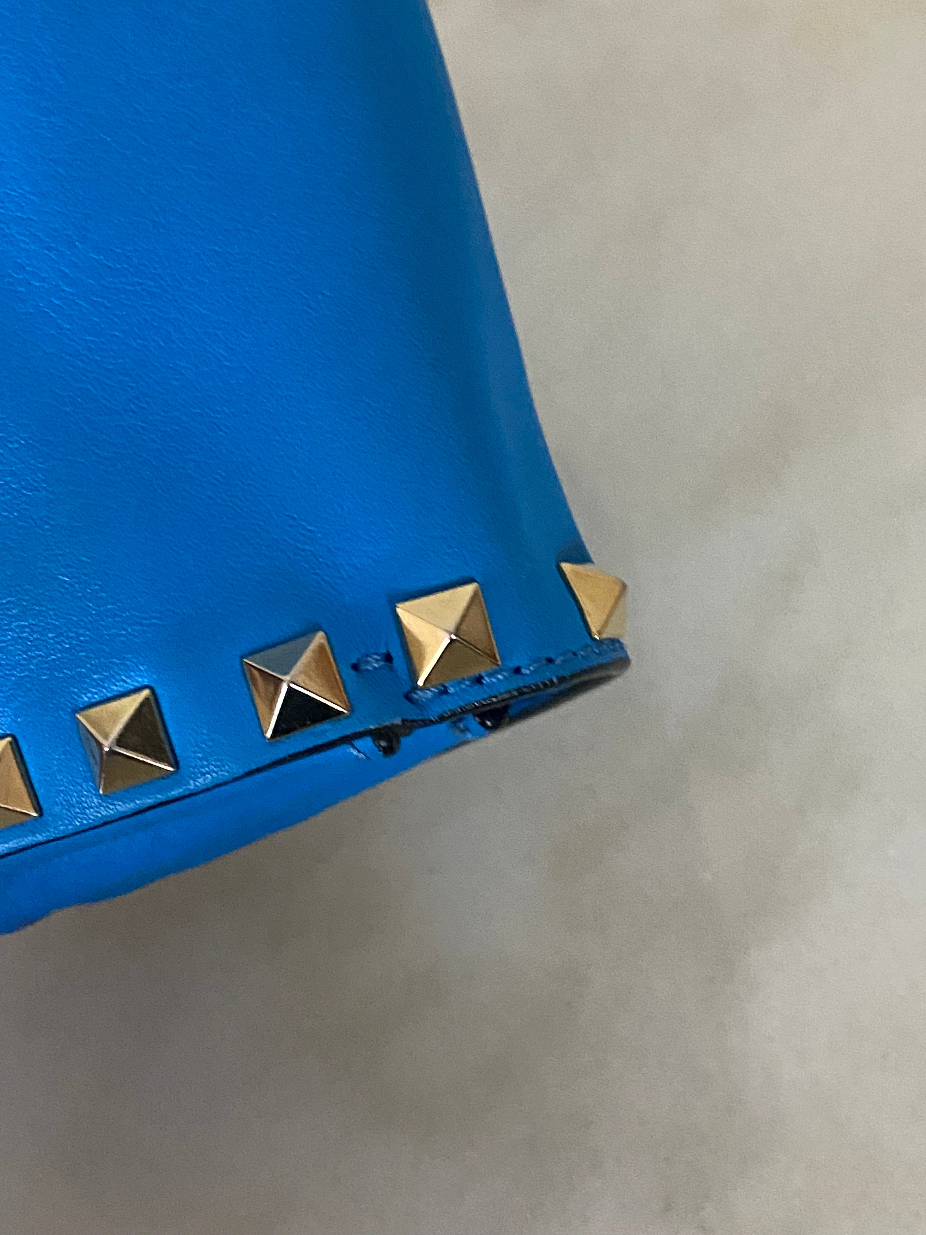 Valentino Light Blue Studded Crossbody Bag