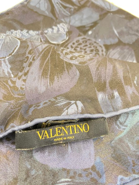 Valentino Blue Square Silk Scarf