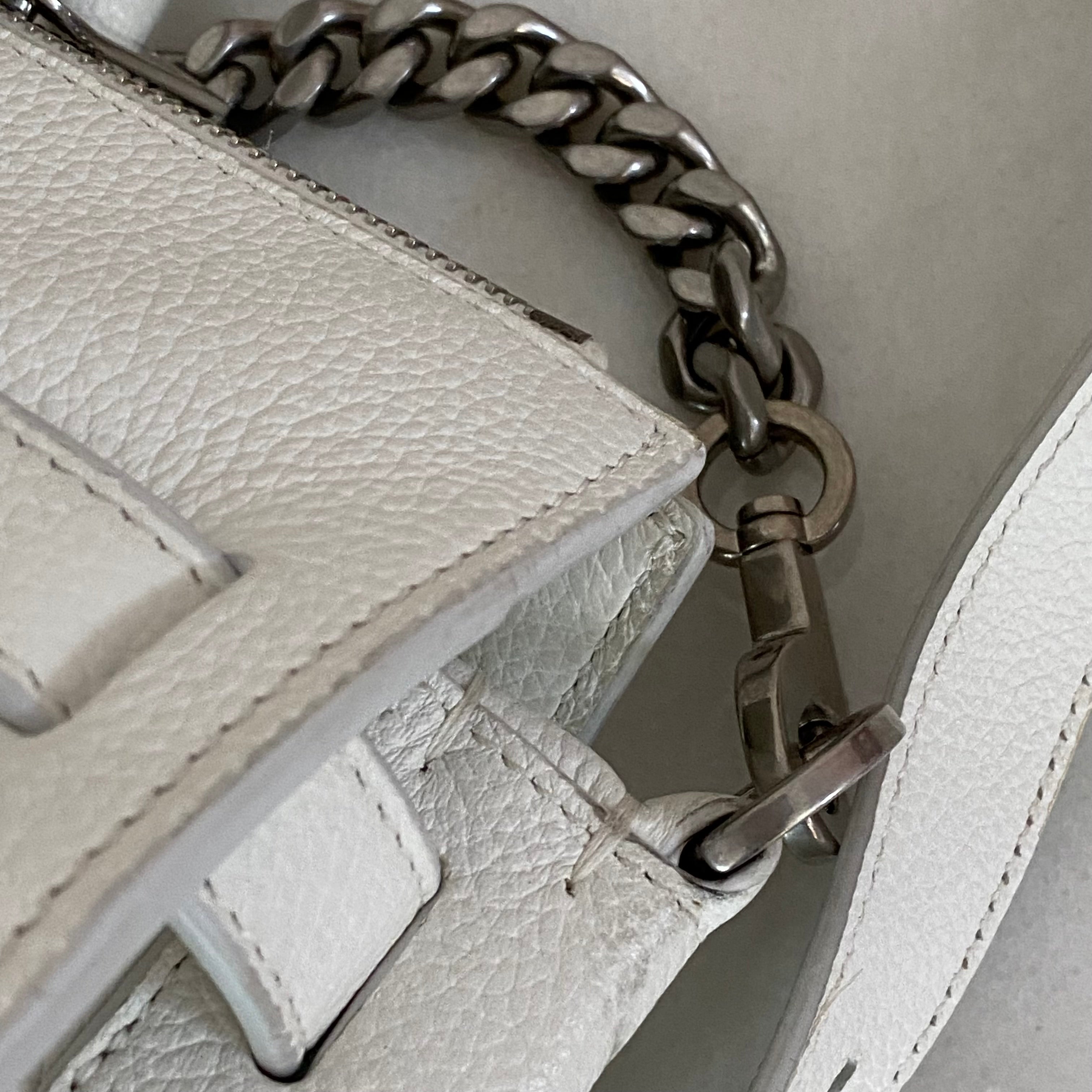 YSL White Sac De Jour Small Bag