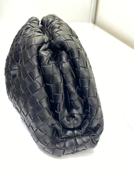 Bottega Veneta Black Intrecciato Clutch with Teen Pouch