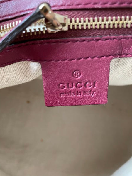 Gucci Burgundy GG Print Myfair Tote Bag