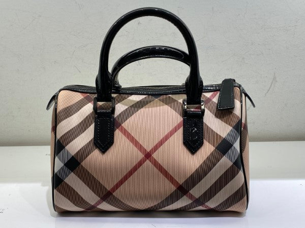 Burberry Haymarket Black Boston Bag