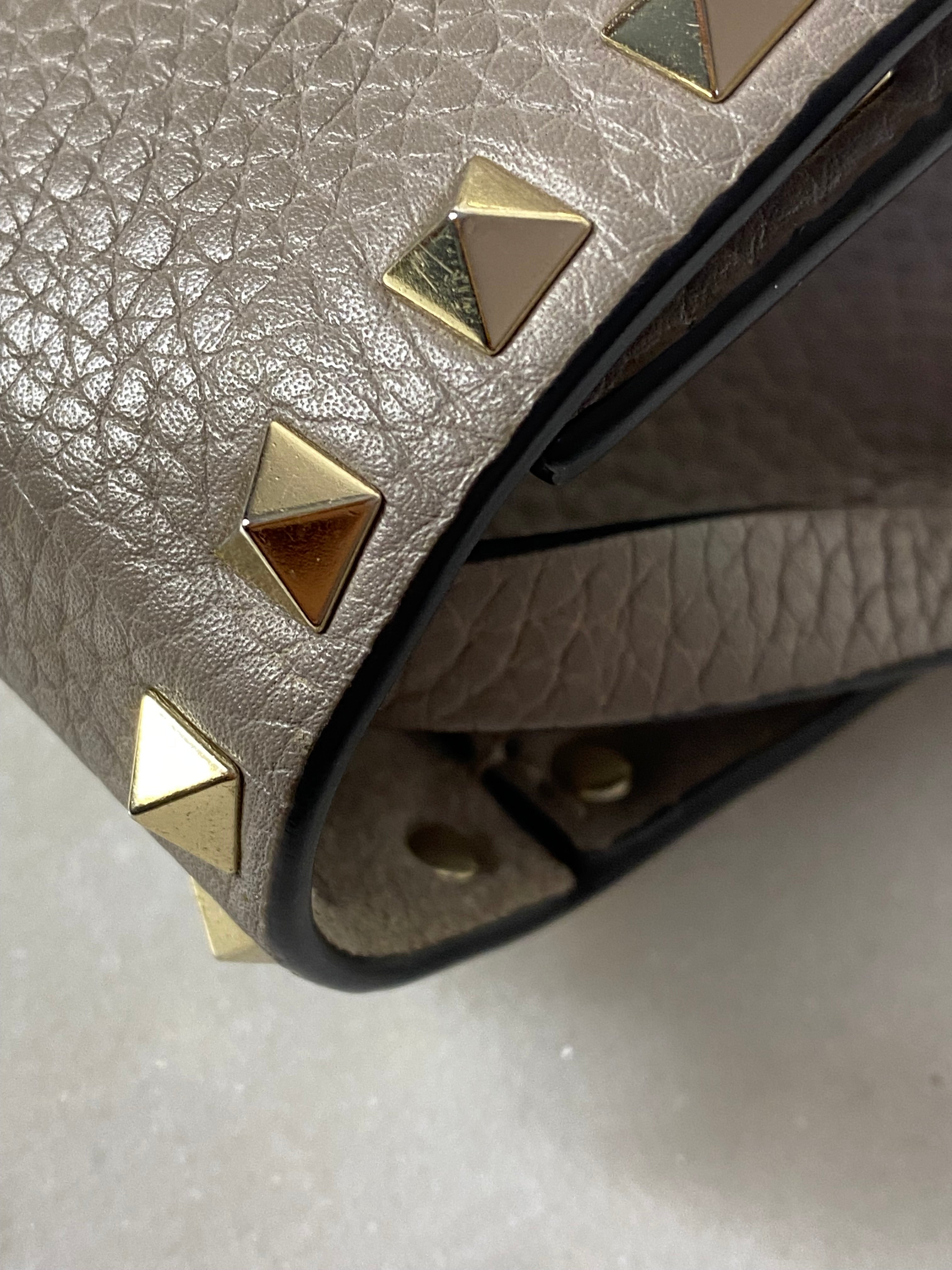 Valentino Grey Rockstud Flap Crossbody Bag