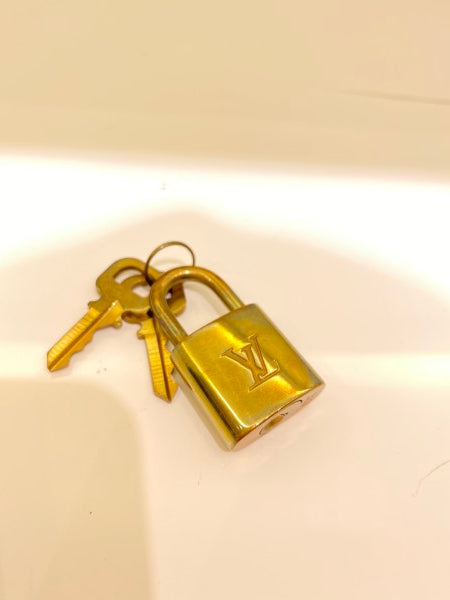 Louis Vuitton Brass Lock and Key Set