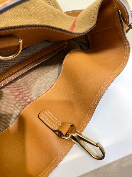 Burberry Camel House Check Bucket Bag