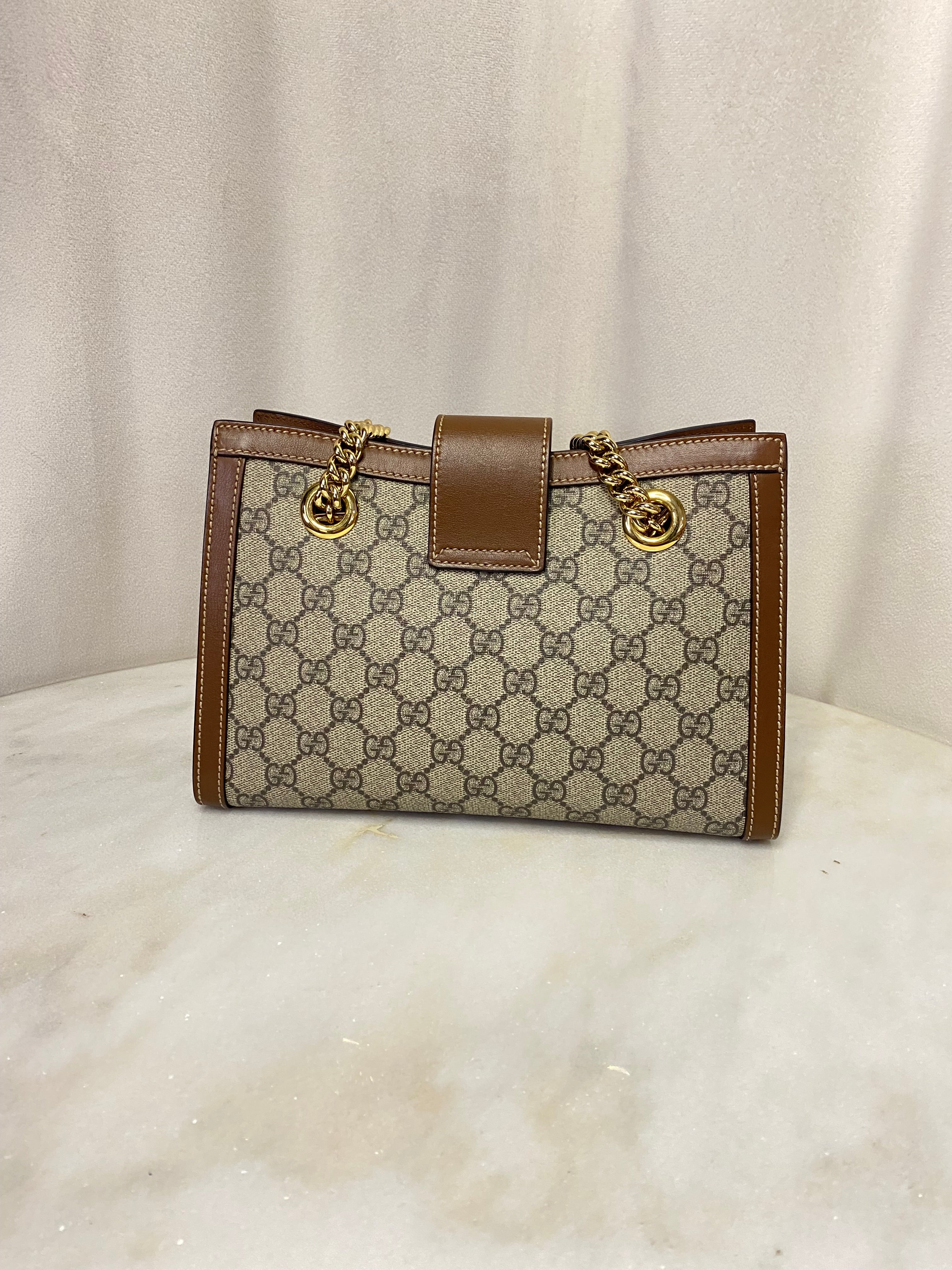 Gucci Bicolor Supreme GG Padlock Small Shoulder Bag