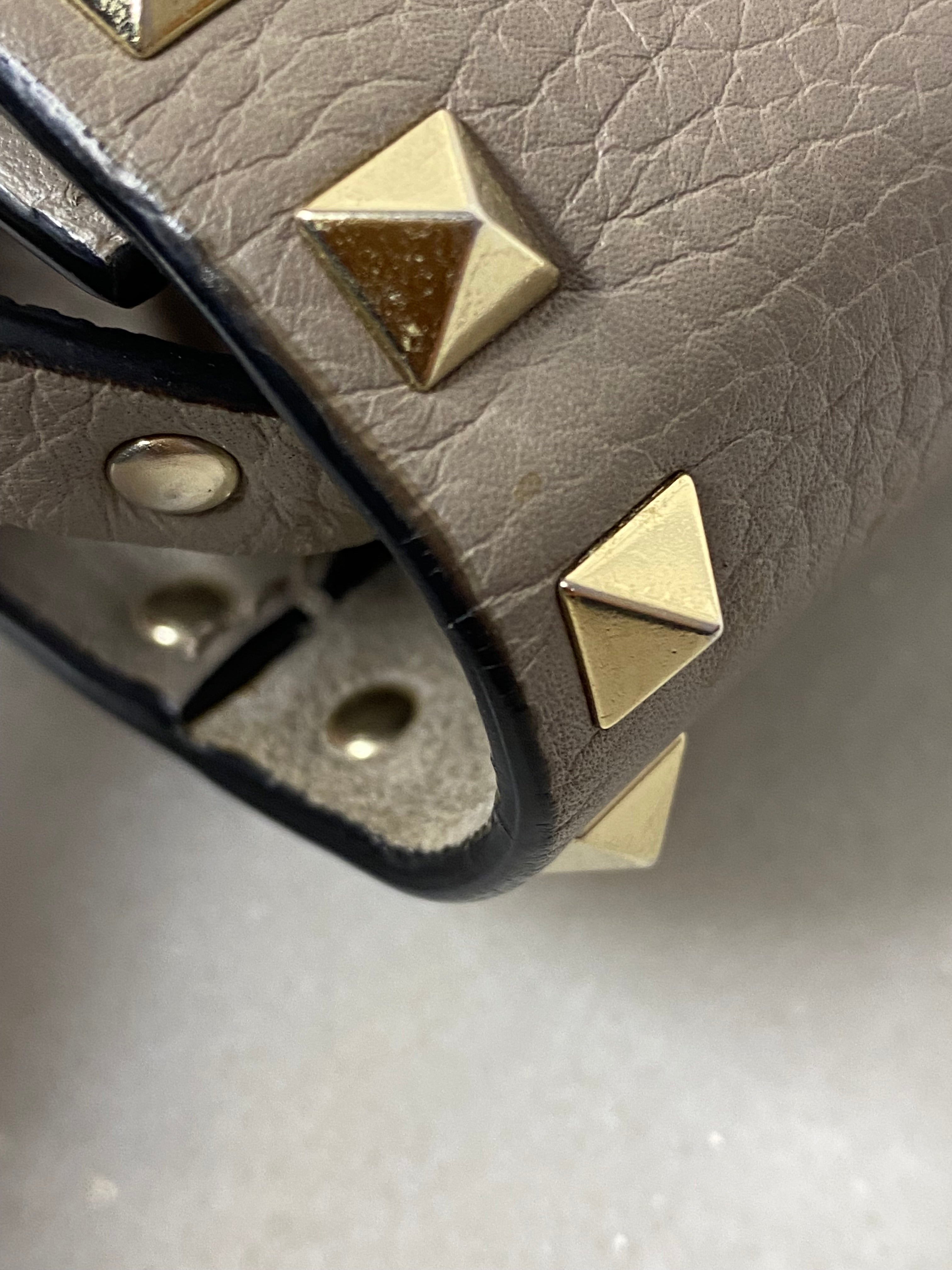 Valentino Grey Rockstud Flap Crossbody Bag