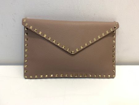 Valentino Beige Rockstud Clutch