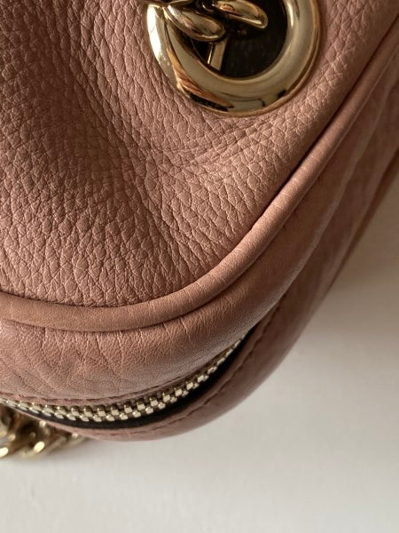 Gucci Pink Camera Soho Neiman Exclusion Double Chain Shoulder Bag