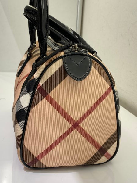 Burberry Haymarket Black Boston Bag