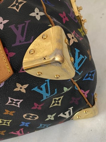 Louis Vuitton Black Multicolor Monogram Speedy 30 Bag