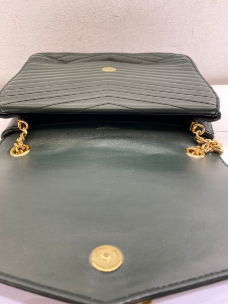 YSL Green Sulpice Medium Shoulder Bag