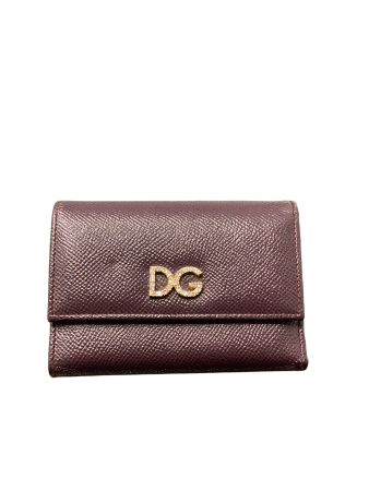 Dolce & Gabbana Burgundy Dauphine Crystal Small Wallet
