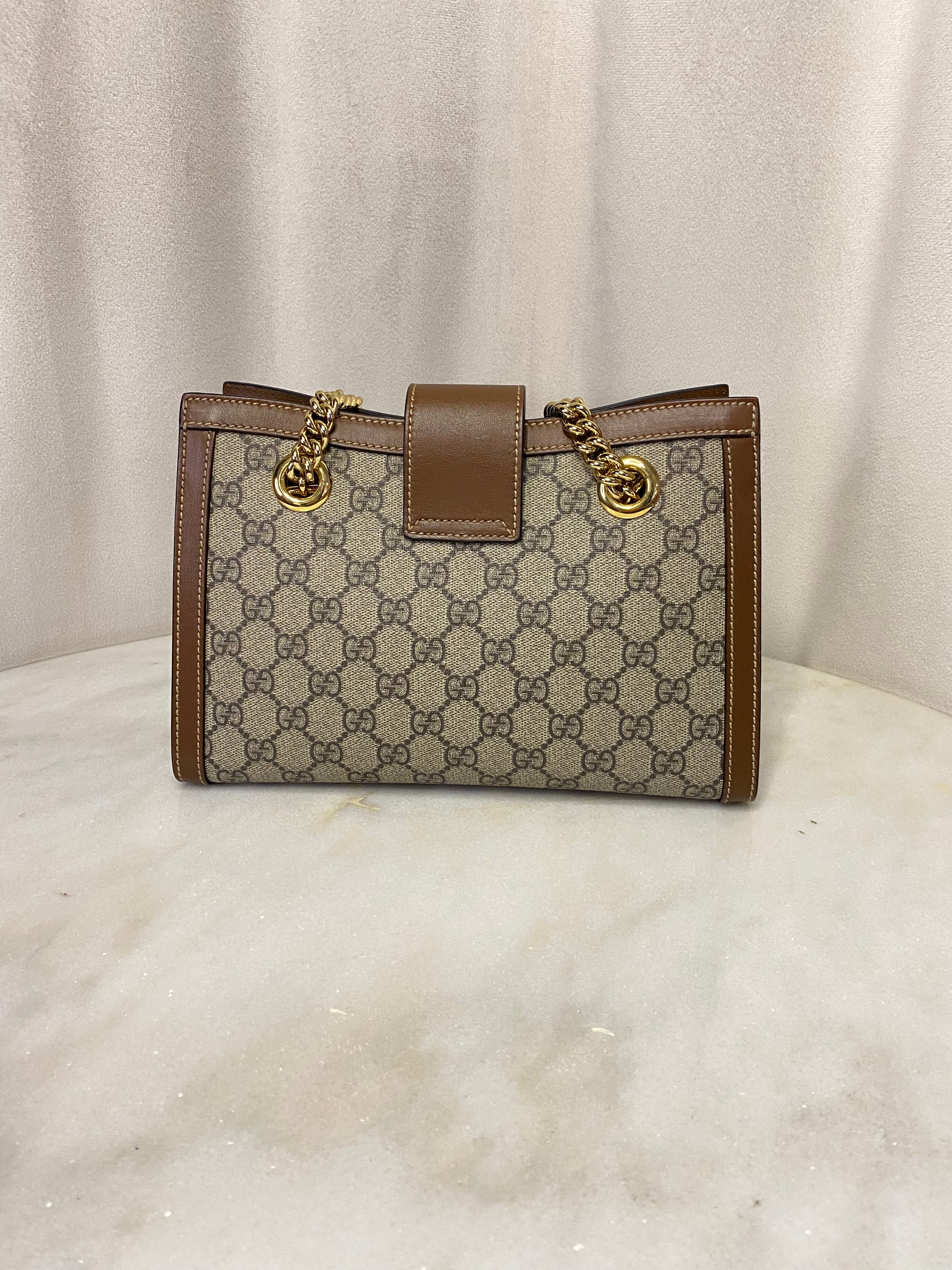 Gucci Bicolor Supreme GG Padlock Small Shoulder Bag