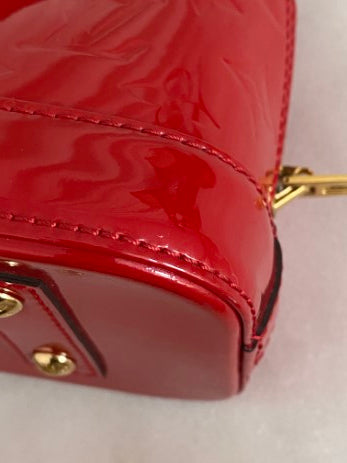 Louis Vuitton Red Monogram Vernis Alma BB Bag