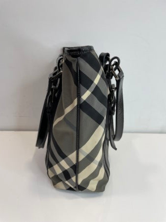 Burberry Black Beat Check Shoulder Bag