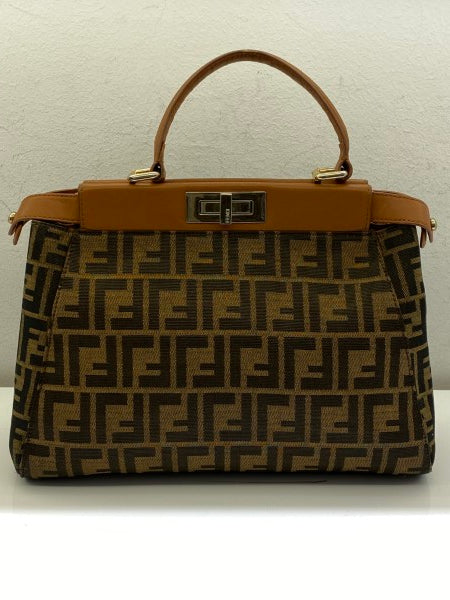 Fendi Tobacco FF Peekaboo Medium Bag