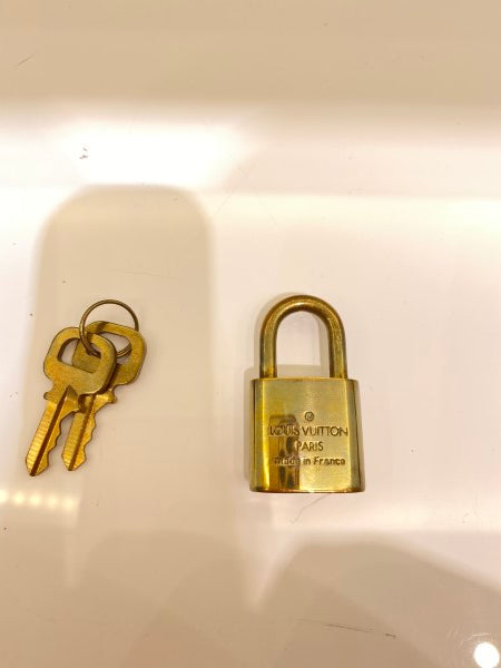 Louis Vuitton Brass Lock and Key Set