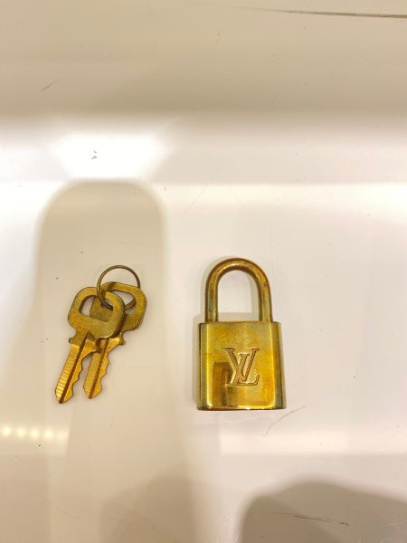 Louis Vuitton Brass Lock and Key Set