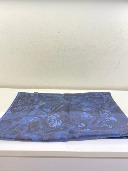 Valentino Blue Square Silk Scarf