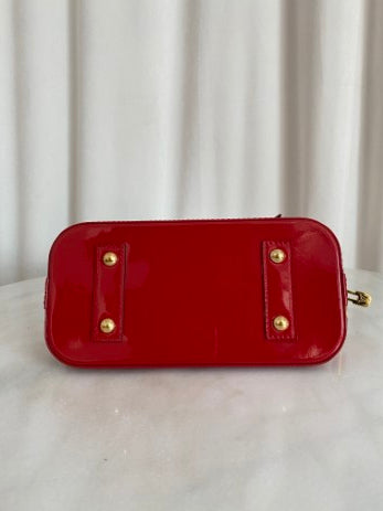 Louis Vuitton Red Monogram Vernis Alma BB Bag