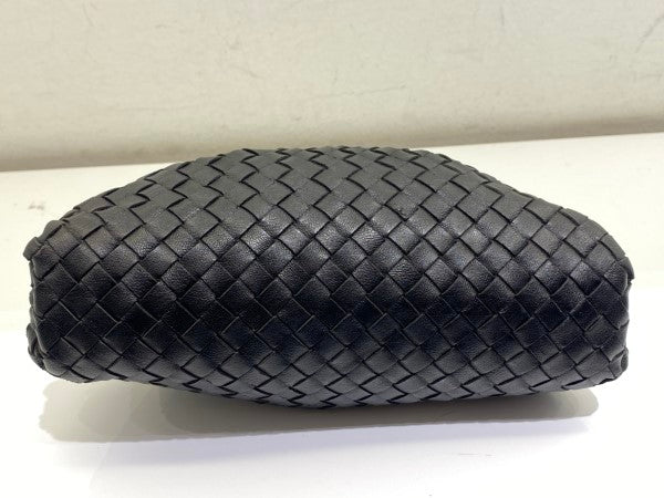 Bottega Veneta Black Intrecciato Clutch with Teen Pouch