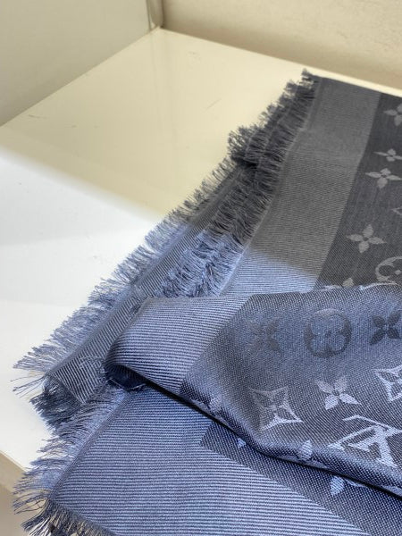 Louis Vuitton Baby Blue Monogram Scarf