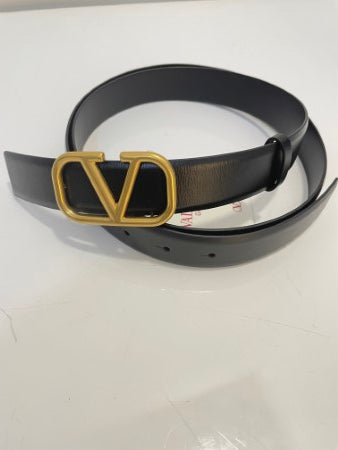 Valentino Black Vlogo Belt 44